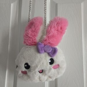 Dolls Kill Sugar Thrillz Bunny Plush Bag with Pink Ears